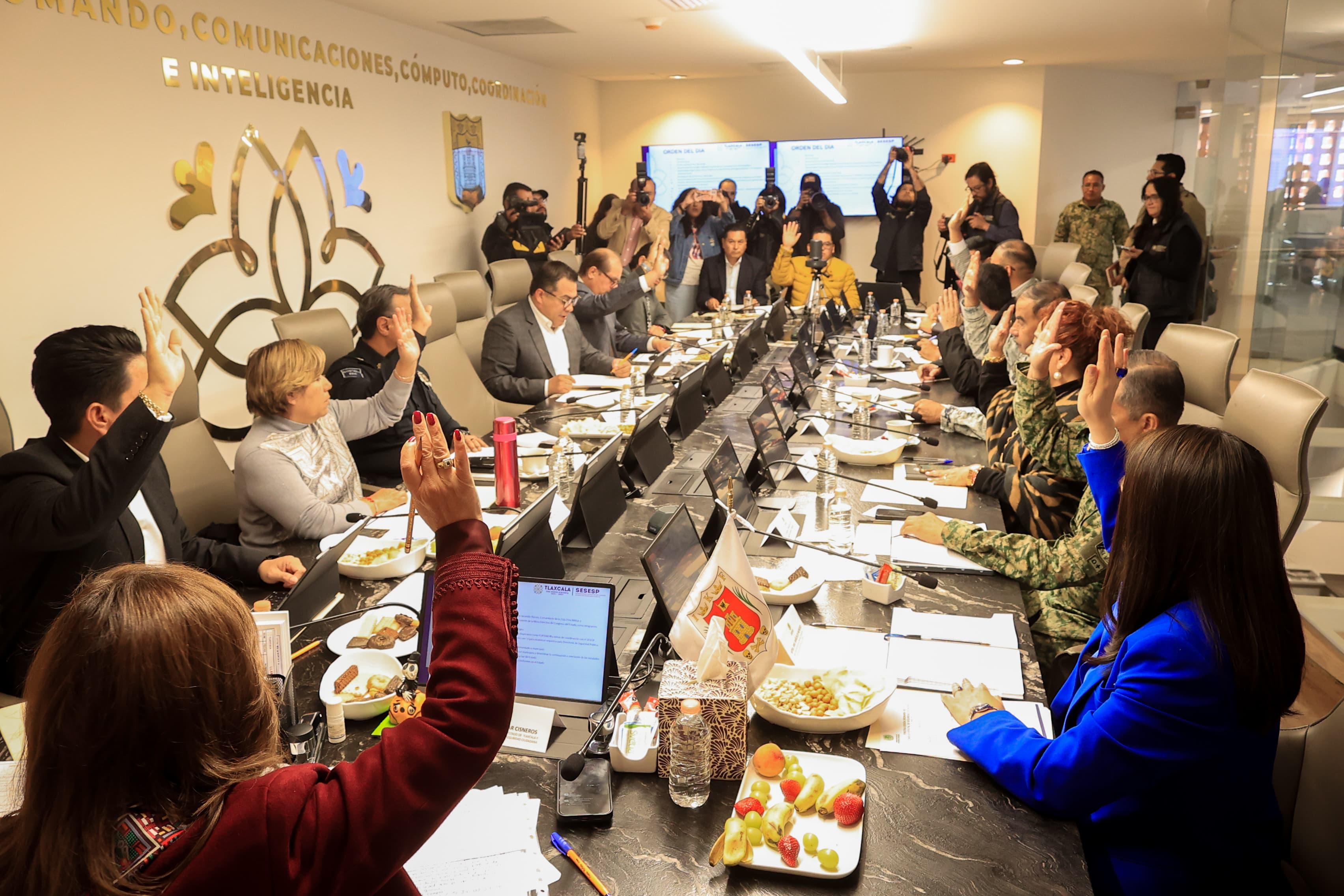 Sesiona Consejo Estatal de Seguridad Ciudadana de Tlaxcala